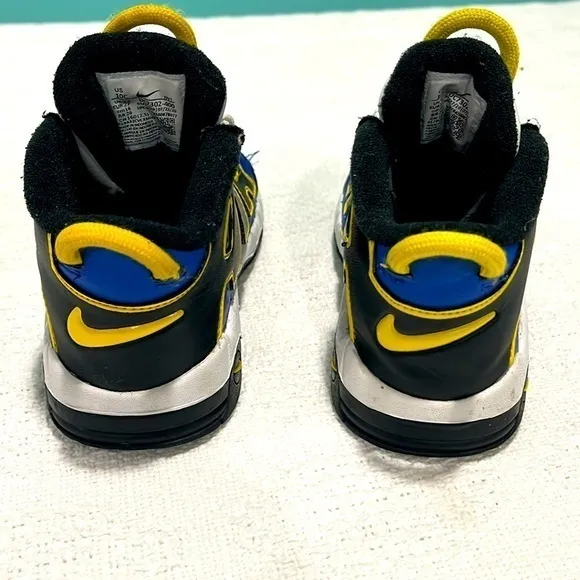 Nike air uptempo  boys peace love basketball sneakers gym shoes 10c‎