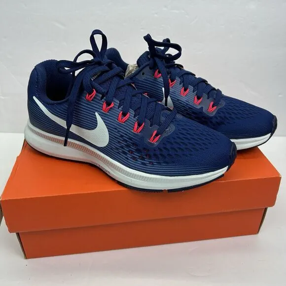 Nike Air Zoom Pegasus 34 Women's Size 6.5 Blue Void 880560-410 Running Shoes