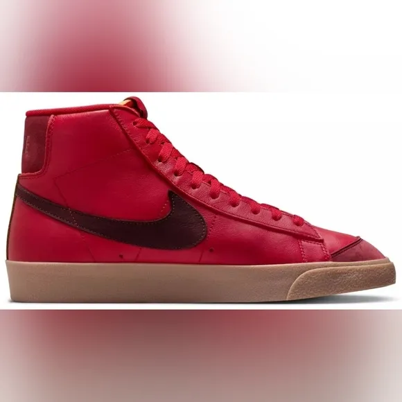 NIKE BLAZER MID '77 VNTG RETRO GYM RED &quot;LAYERS OF LOVE&quot; MEN'S SNEAKERS BOOTS