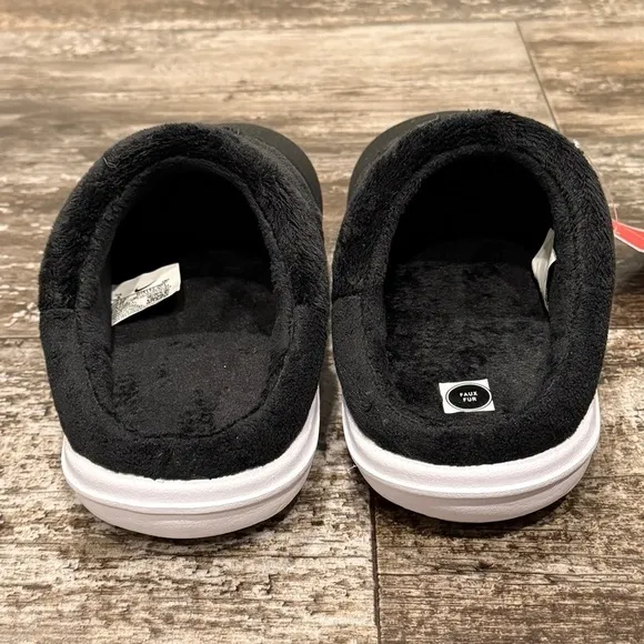 Nike Burrow NA Womens Slippers Size 8 Black White DJ3131-001 NWT
