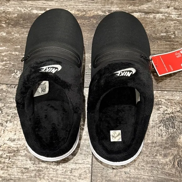Nike Burrow NA Womens Slippers Size 8 Black White DJ3131-001 NWT