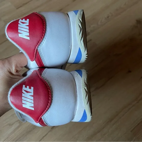 Nike Cortez Basic Leather Classic Sneaker Shoes White/Red Size 10.5