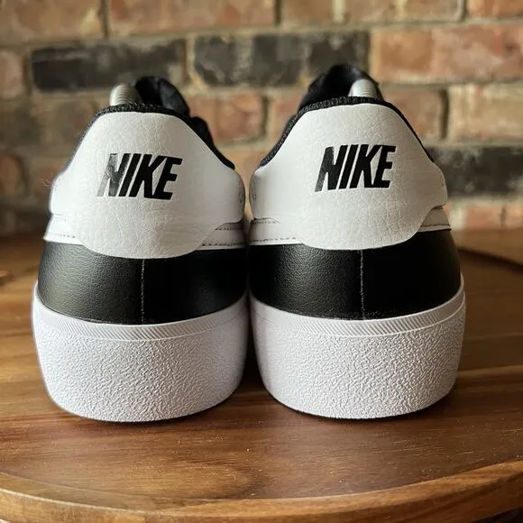Nike Court Shot Leather Sneakers Shoes Black White FQ8146-002 Men's 9