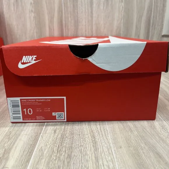 Nike Cross Trainer Low Men's Shoes White Gym Red Obsidian CQ9182-101 Men’s Sz 10