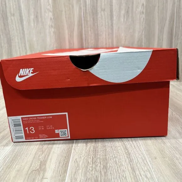 Nike Cross Trainer Low Men's Shoes White Gym Red Obsidian CQ9182-101 Men’s Sz 13