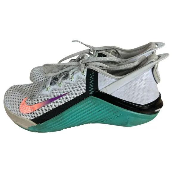Nike DB3790-020 Metcon 6 Flyease Grey Aqua White Women's Size 6.5