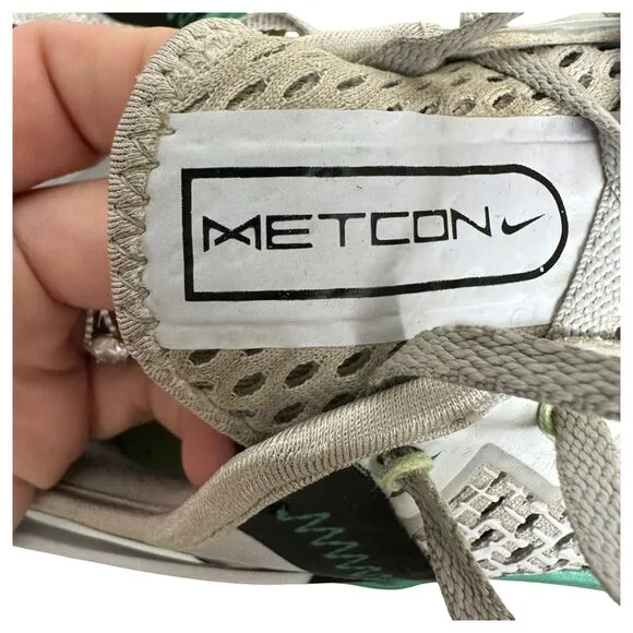 Nike DB3790-020 Metcon 6 Flyease Grey Aqua White Women's Size 6.5