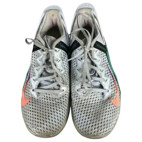 Nike DB3790-020 Metcon 6 Flyease Grey Aqua White Women's Size 6.5