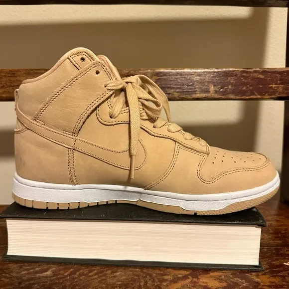 Nike Dunk High Premium High Top Basketball Sneakers Vachetta Tan Shoes
