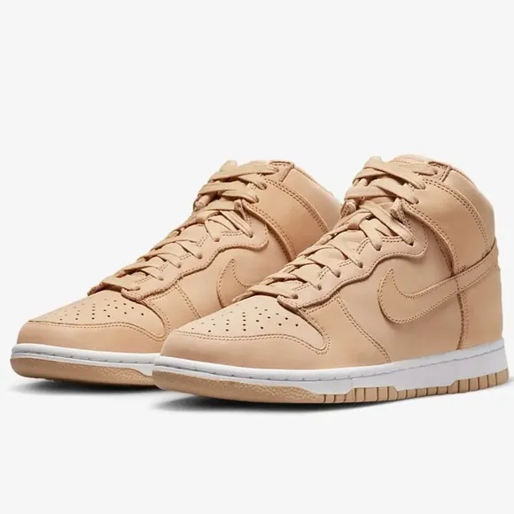 Nike Dunk High Premium High Top Basketball Sneakers Vachetta Tan Shoes