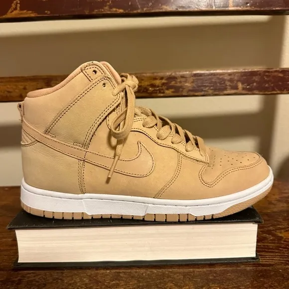 Nike Dunk High Premium High Top Basketball Sneakers Vachetta Tan Shoes