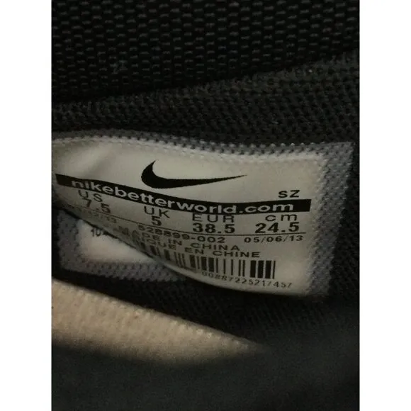 Nike Dunk Sky Hi Black &amp; White Suede Hidden Wedge Sneakers Sz 7.5