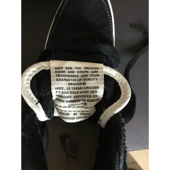 Nike Dunk Sky Hi Black &amp; White Suede Hidden Wedge Sneakers Sz 7.5
