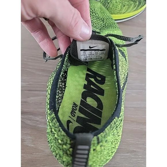 Nike Flyknit Racer 2016 Volt Sequoia‎ Green Black Mens US 11 UK 9 526628-731 Run