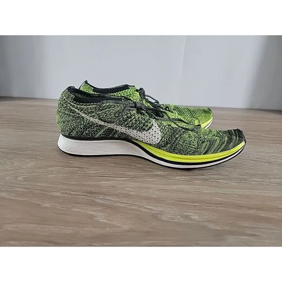 Nike Flyknit Racer 2016 Volt Sequoia‎ Green Black Mens US 11 UK 9 526628-731 Run