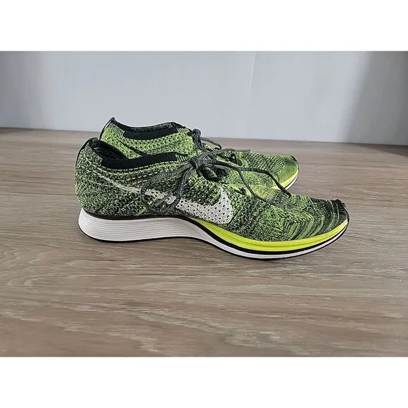 Nike Flyknit Racer 2016 Volt Sequoia‎ Green Black Mens US 11 UK 9 526628-731 Run