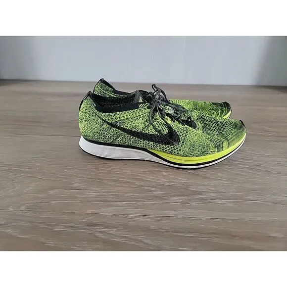 Nike Flyknit Racer 2016 Volt Sequoia‎ Green Black Mens US 11 UK 9 526628-731 Run