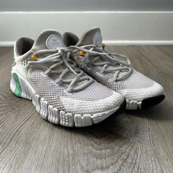Nike Free Metcon 4 Mens 9 Cross Training Gym Shoes White Sneakers CZ0596-135