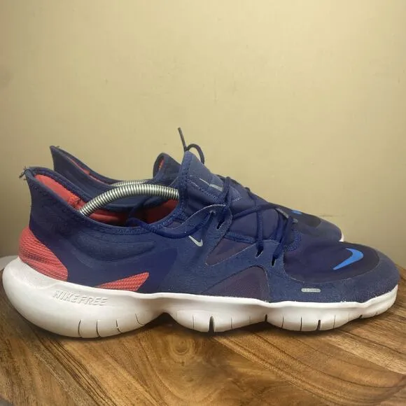 Nike Free RN 5.0 Mens Blue And Red Size 14 Athletic Running Shoes