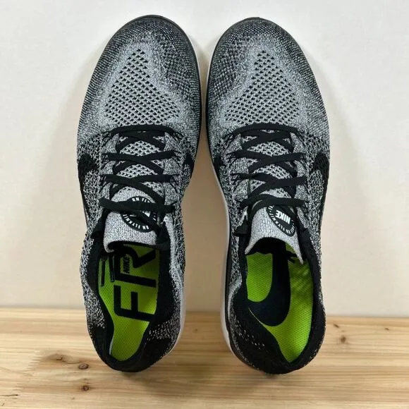 Nike Free RN Flyknit 2018 gym running shoes Mens 13 White Grey Black NEW NIB