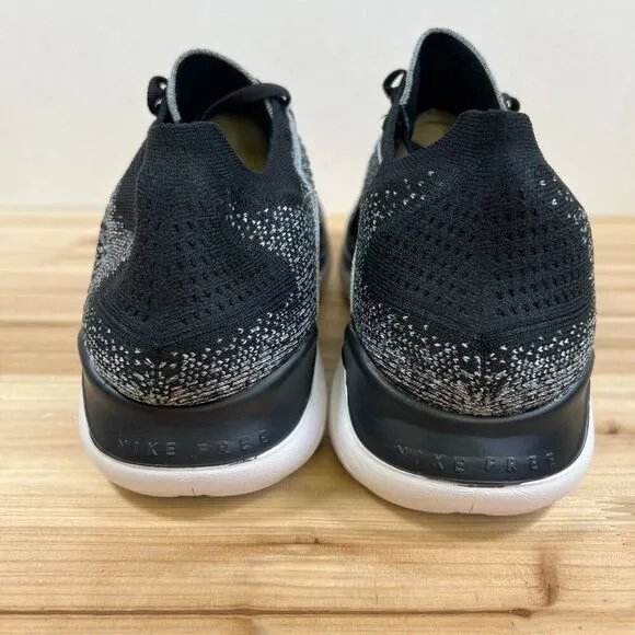 Nike Free RN Flyknit 2018 gym running shoes Mens 13 White Grey Black NEW NIB