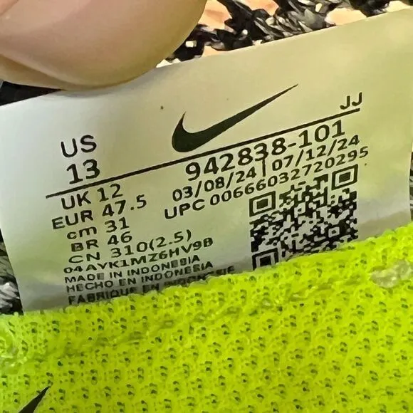 Nike Free RN Flyknit 2018 gym running shoes Mens 13 White Grey Black NEW NIB