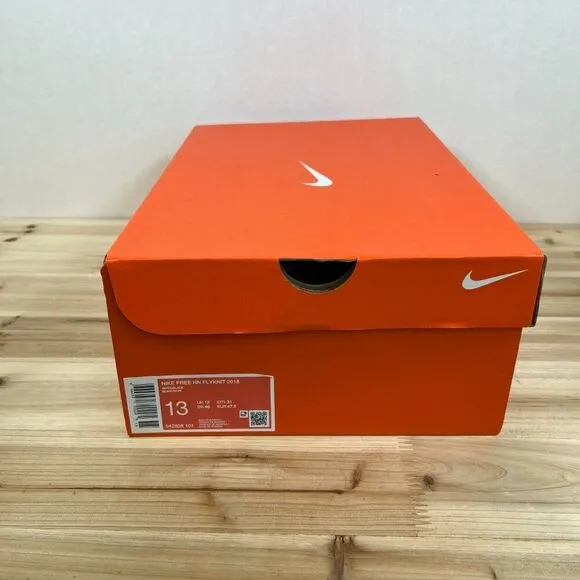 Nike Free RN Flyknit 2018 gym running shoes Mens 13 White Grey Black NEW NIB