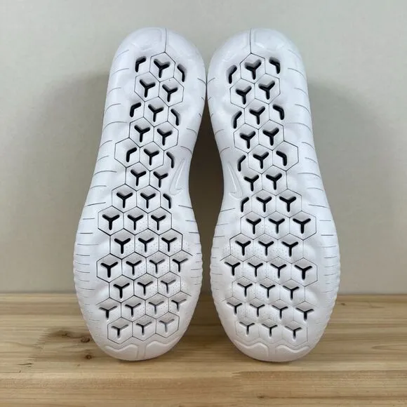 Nike Free RN Flyknit 2018 gym running shoes Mens 13 White Grey Black NEW NIB