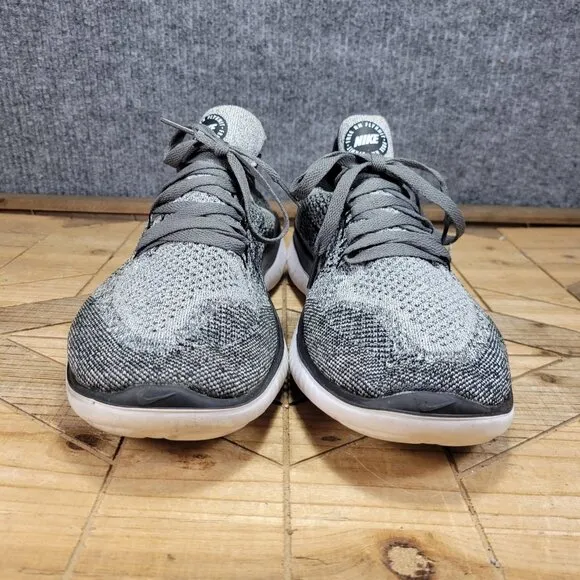 Nike Free RN Flyknit Oreo Gray White Black Running Shoes Men's 12 831069-100