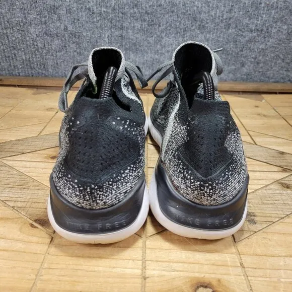 Nike Free RN Flyknit Oreo Gray White Black Running Shoes Men's 12 831069-100