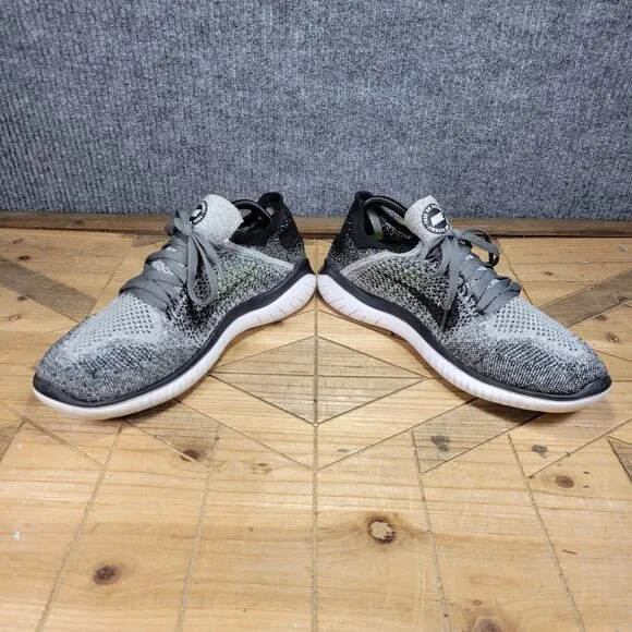 Nike Free RN Flyknit Oreo Gray White Black Running Shoes Men's 12 831069-100