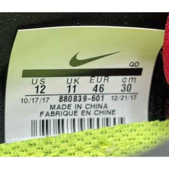 Nike Free RN Run Classic Red Running Gym Shoes Mens 12 Fast Shipping