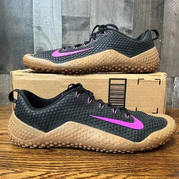 Nike Free Trainer 1.0 Black Purple Men's Sz 12.5 Black Gum Athletic Shoes Gym