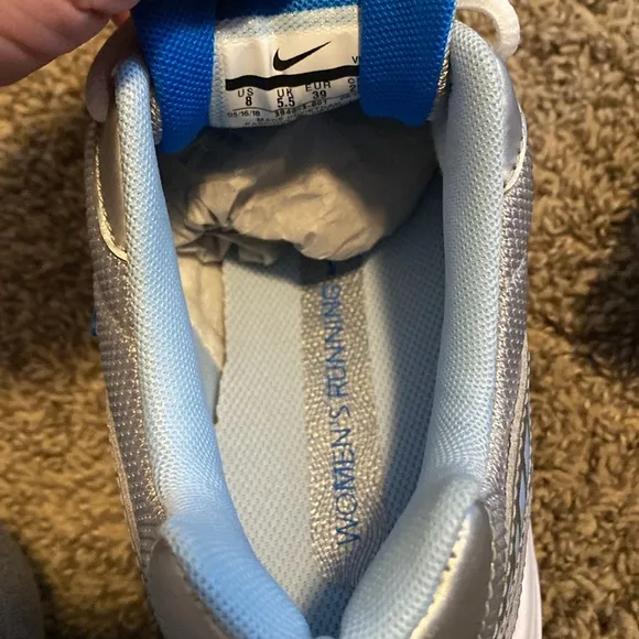 Nike Initiator Running Shoes Silver Blue 8 NEW