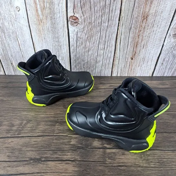 Nike Jordan Drip 23 Toddler Pull On Rain Boots Black Green Kids Sz 6 C (NWOB)