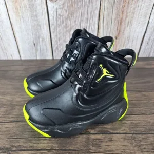 Nike Jordan Drip 23 Toddler Pull On Rain Boots Black Green Kids Sz 6 C (NWOB)