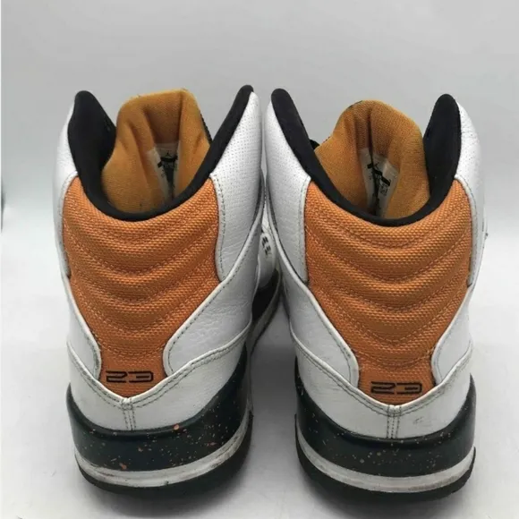 Nike Jordan Flight SC 1 White Orange Lace Up Basketball athletic Shoes Size 10.5