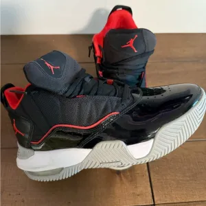 Nike Jordan Stay Loyal Patent Bred Trainers Mid Black Red Grey Mens Size 8