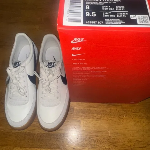 Nike Killshot 2 Leather Size 8 M 9.5 W White Gum 432997 107 Mens Shoes New Box