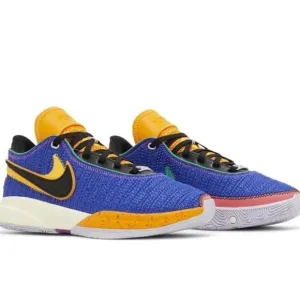 Nike LeBron 20 Grade School Racer Blue Purple Basketball Sneakers Shoes Footwear