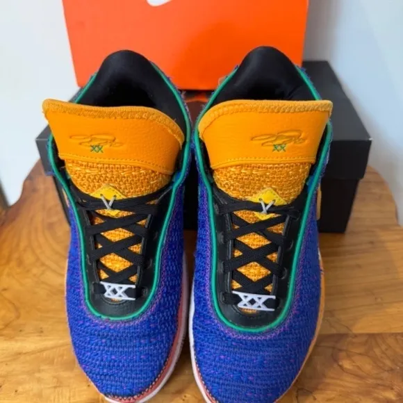 Nike LeBron 20 Grade School Racer Blue Purple Basketball Sneakers Shoes Footwear