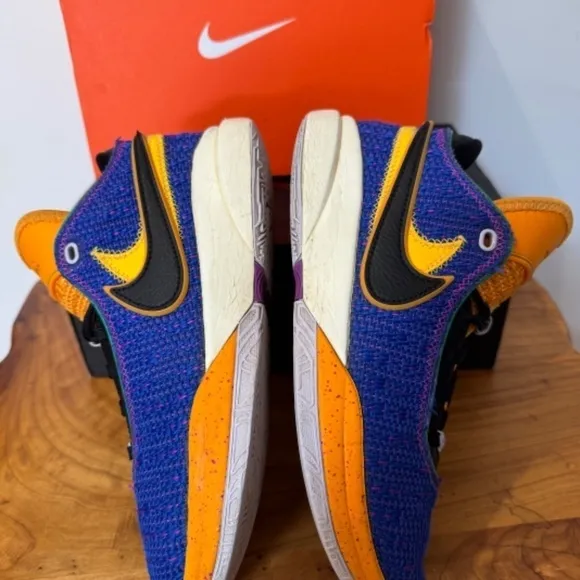 Nike LeBron 20 Grade School Racer Blue Purple Basketball Sneakers Shoes Footwear