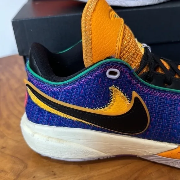 Nike LeBron 20 Grade School Racer Blue Purple Basketball Sneakers Shoes Footwear