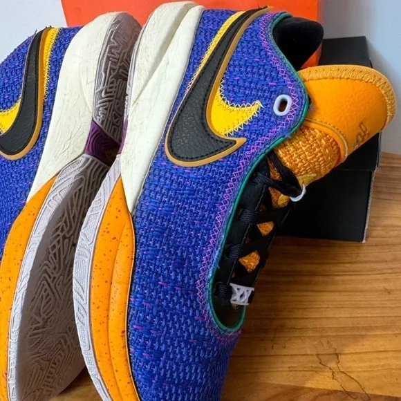 Nike LeBron 20 Grade School Racer Blue Purple Basketball Sneakers Shoes Footwear