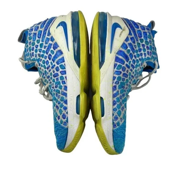 Nike LeBron GS XVII Photo Blue Green Basketball Shoes size 5.5Y BQ5594-434 OG AL