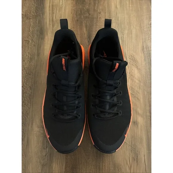 Nike Men Size 12 Free Metcon 6 Black Hyper Orange Training Gym Shoes FJ7127-004