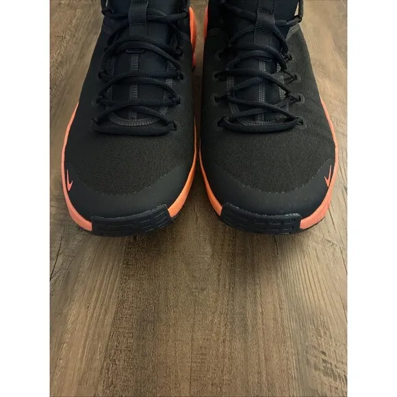 Nike Men Size 12 Free Metcon 6 Black Hyper Orange Training Gym Shoes FJ7127-004