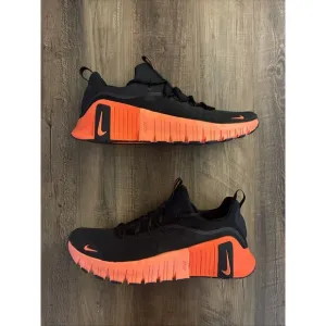 Nike Men Size 12 Free Metcon 6 Black Hyper Orange Training Gym Shoes FJ7127-004