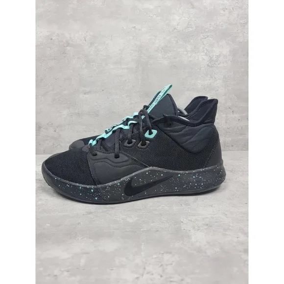Nike Men's Basketball Shoes‎ Size 9.5 Black Blue Paul George PG3 AO2607-006