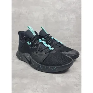 Nike Men's Basketball Shoes‎ Size 9.5 Black Blue Paul George PG3 AO2607-006